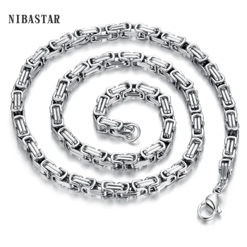 NibaStar 5mm Byzantine Necklaces For Men Boys Gold-Color Black Stainless Steel Box Byzantine Link Chain Necklace Gift
NibaStar 5mm Byzantine Necklaces For Men Boys Gold-Color Black Stainless Steel Box Byzantine Link Chain Necklace Gift