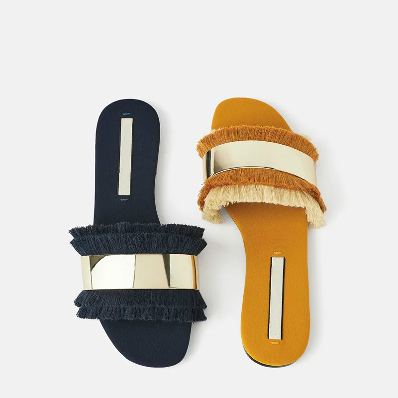 Slippers Female 2019 Summer New Tassel Flat Bottom Sandals Bohemian Outside Wearing Cool Slippers Shoes Woman Women Slippers
Slippers Female 2019 Summer New Tassel Flat Bottom Sandals Bohemian Outside Wearing Cool Slippers Shoes Woman Women Slippers