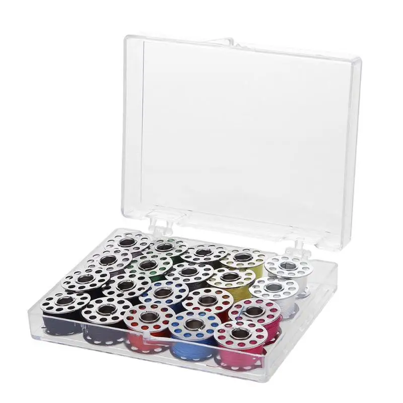 20pcs Cotton Colorful Sewing Threads + 20 Grid Clear Metal Stainless Steel Machine Bobbins For Sewing Machine
20pcs Cotton Colorful Sewing Threads + 20 Grid Clear Metal Stainless Steel Machine Bobbins For Sewing Machine