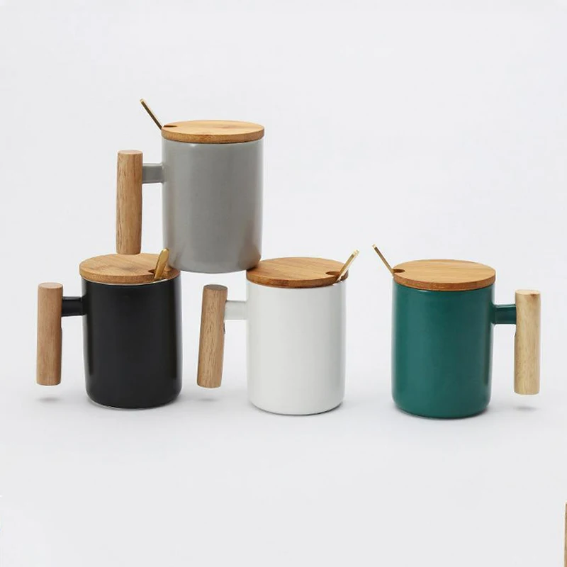 Nordic Solid Color Ceramic Mugs with Spoon Lid Wooden Handle Coffee Milk Breakfast Cup 380ML Water Drinkware Creative Gift Cup
Nordic Solid Color Ceramic Mugs with Spoon Lid Wooden Handle Coffee Milk Breakfast Cup 380ML Water Drinkware Creative Gift Cup