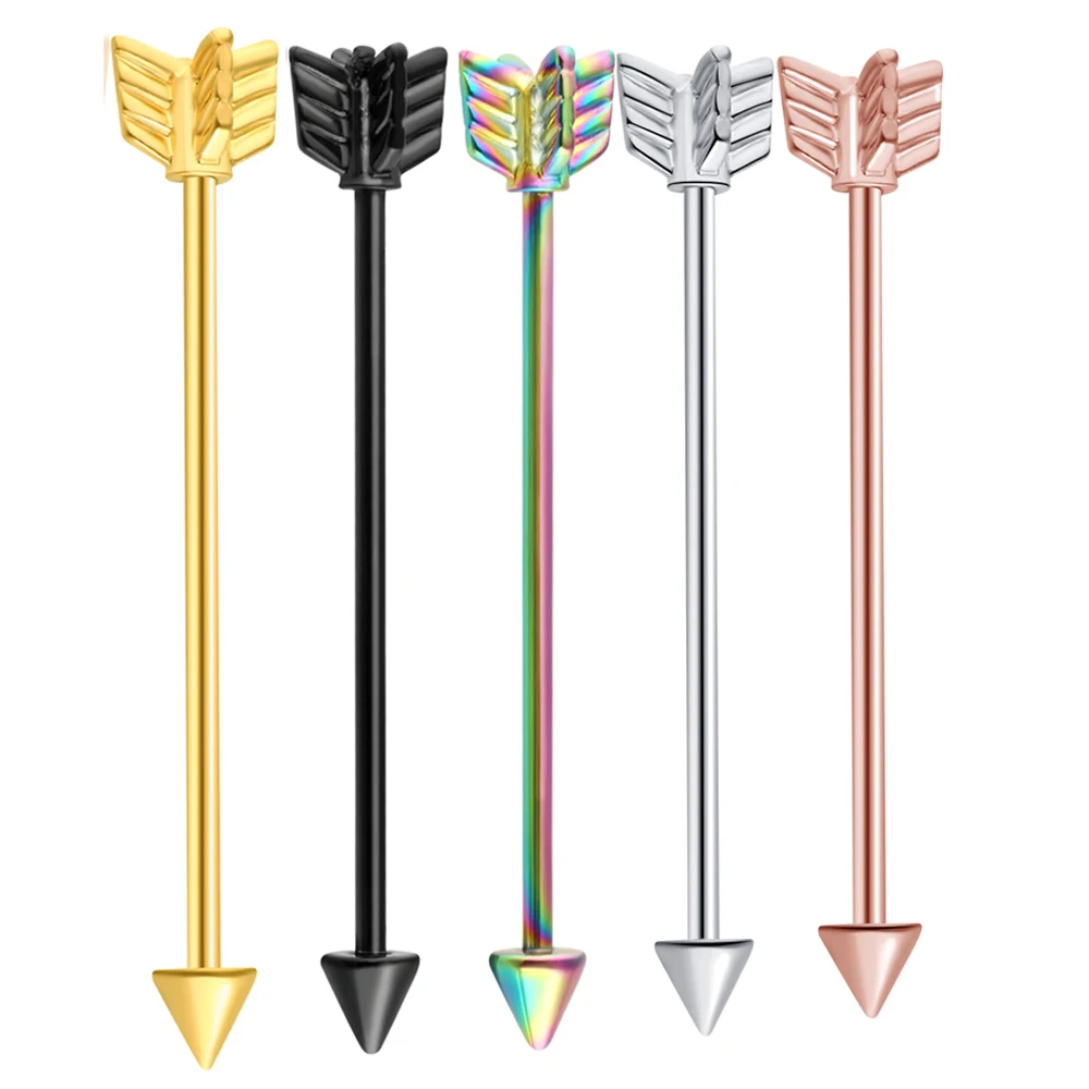 JUNLOWPY 14 Gauge Arrow Industrial Barbell Piercing Cartilage Earring Wholesale Body Jewelry 1 1/2 Inch(38mm) Tragus Piercings
JUNLOWPY 14 Gauge Arrow Industrial Barbell Piercing Cartilage Earring Wholesale Body Jewelry 1 1/2 Inch(38mm) Tragus Piercings