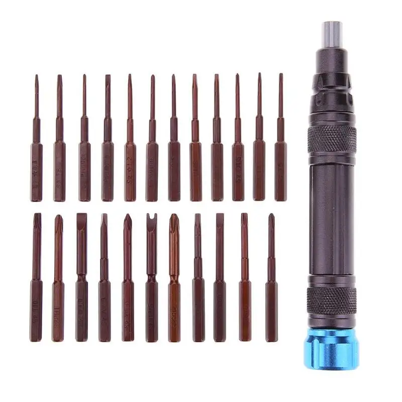 24pcs/set Multifunctional S2 Steel Electronic Screwdriver Bit Aluminum Alloy Repair Tools Kit for Apple Android Phone
24pcs/set Multifunctional S2 Steel Electronic Screwdriver Bit Aluminum Alloy Repair Tools Kit for Apple Android Phone