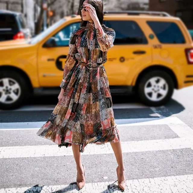 2019 ZIM Style Runway Dress Women Vintage Floral Print Long Dress Female Full Sleeve Holiday Party Dresses Boho
2019 ZIM Style Runway Dress Women Vintage Floral Print Long Dress Female Full Sleeve Holiday Party Dresses Boho
