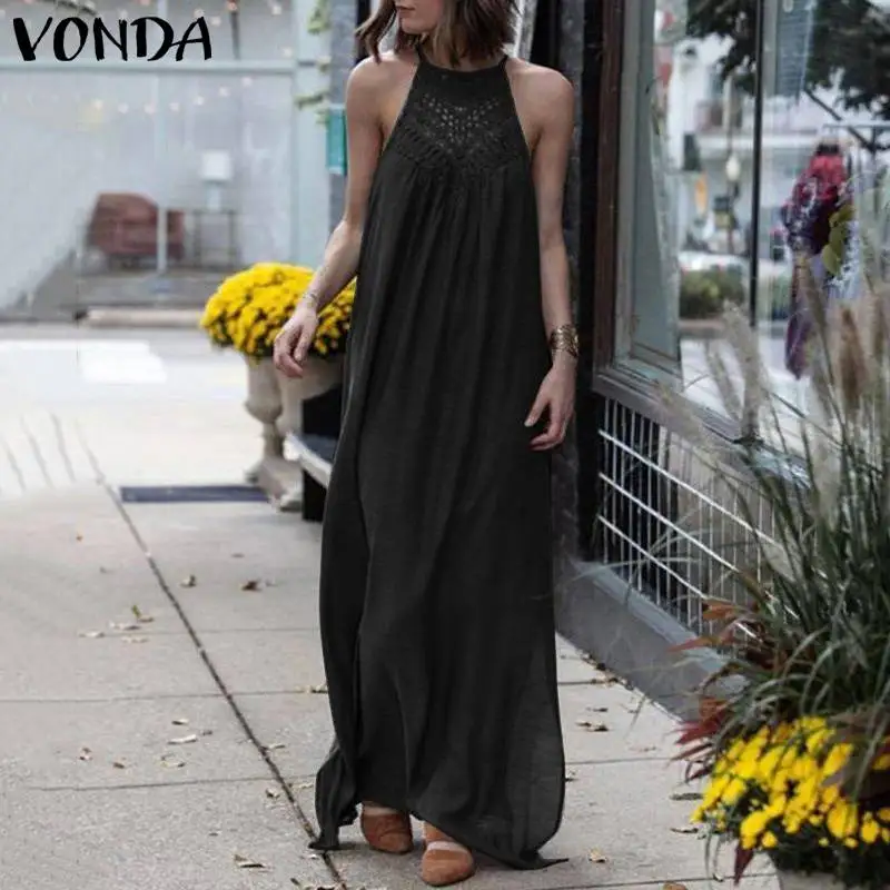 VONDA Women Bohemian Floor-Length Dress 2019 Summer Sexy Spaghetti Strap Party Long Dresses Casual Vestido Robe Femme Plus Size
VONDA Women Bohemian Floor-Length Dress 2019 Summer Sexy Spaghetti Strap Party Long Dresses Casual Vestido Robe Femme Plus Size