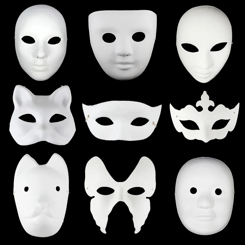 5pcs / Christmas mask children's kindergarten hand-painted DIY fox cat face white embryo pulp hand-painted blank coloring
5pcs / Christmas mask children's kindergarten hand-painted DIY fox cat face white embryo pulp hand-painted blank coloring