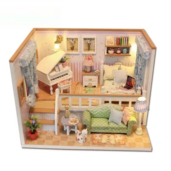 New Assemble Diy Doll House Toy Wooden Toy Miniatura Doll Houses Miniature Dollhouse Toys With Furniture Led Lights Kids Gifts
New Assemble Diy Doll House Toy Wooden Toy Miniatura Doll Houses Miniature Dollhouse Toys With Furniture Led Lights Kids Gifts