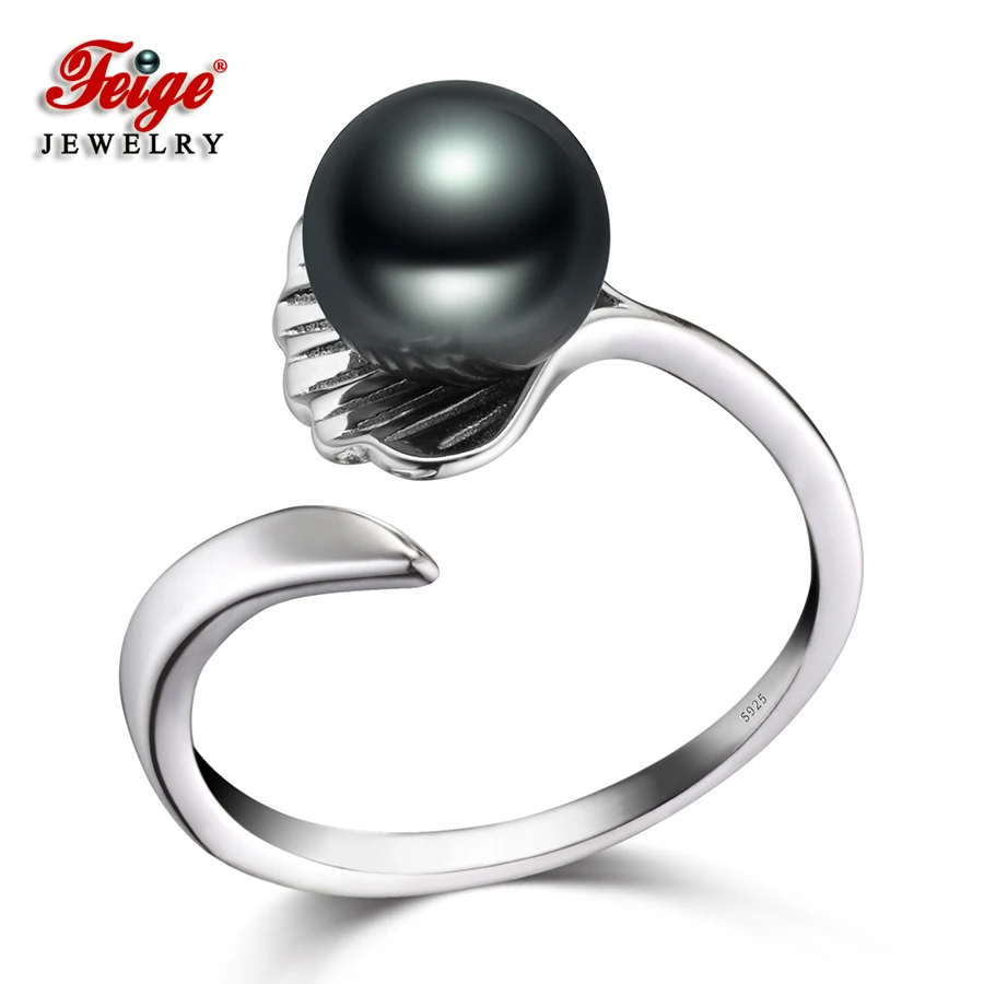 FEIGE New arrival 7-8mm Black Freshwater Pearl Ring Real 925 Sterling Silver Rings for Women's Fine Jewelry Trendy style Anillo
FEIGE New arrival 7-8mm Black Freshwater Pearl Ring Real 925 Sterling Silver Rings for Women's Fine Jewelry Trendy style Anillo