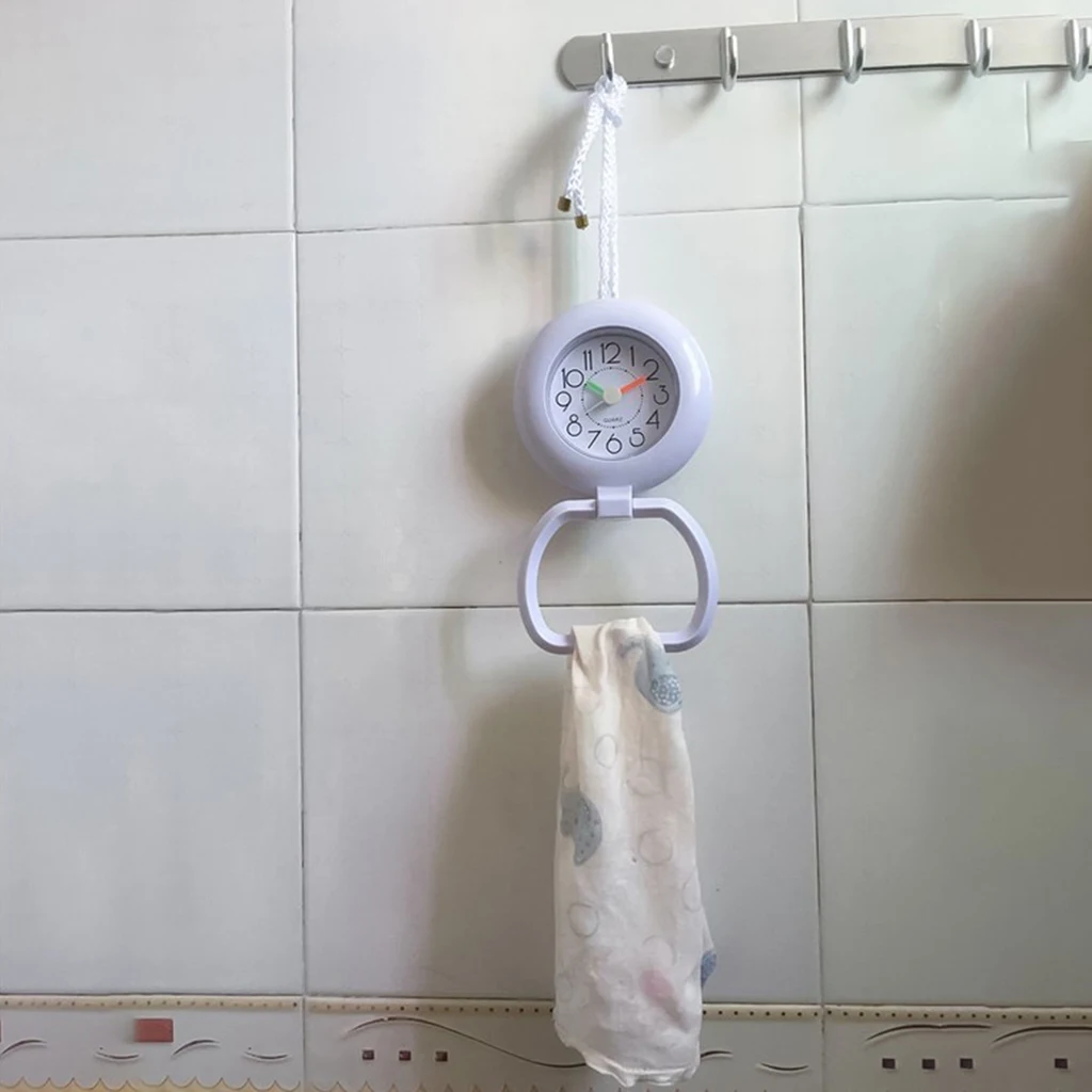 Фото Настенные часы для ванной и душа шиферные Подвесные с кольцом - купить
