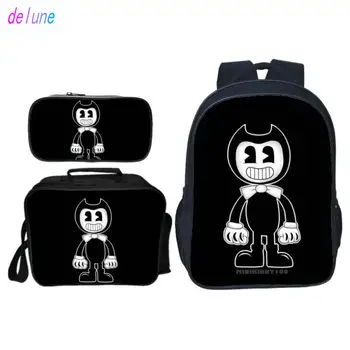 2019 New Fashion 3Pcs/Set Bendy And Ink Machine Backpacks Sets For Boys Girls Casual Students Laptop Bags Teenagers School Gifts
2019 New Fashion 3Pcs/Set Bendy And Ink Machine Backpacks Sets For Boys Girls Casual Students Laptop Bags Teenagers School Gifts