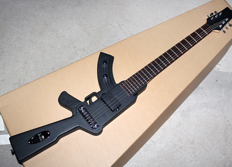 Customzied Unusual B.C.Rich AK47 gun Shape Left-hand Electric Guitar with Black Body, For Memory,Offer Customized
Customzied Unusual B.C.Rich AK47 gun Shape Left-hand Electric Guitar with Black Body, For Memory,Offer Customized
