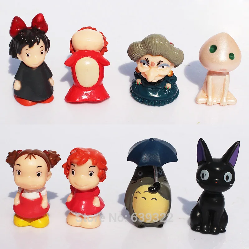 8 шт./компл. Hayao Miyazaki аниме Totoro Ponyo KiKis служба доставки игрушки из ПВХ модели