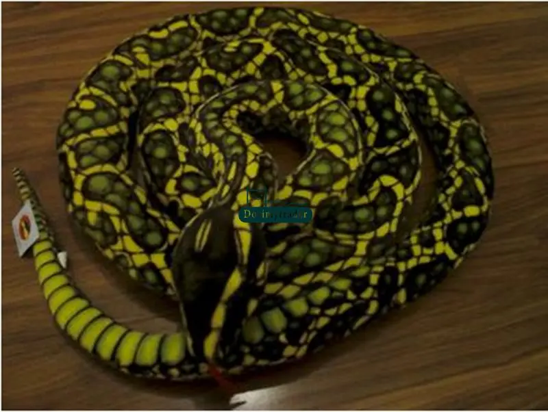 Dorimytrader 300cm Giant Simulated Animal Snake Plush Toy Soft Stuffed Snakes Tricky toys Photography props 118inches DY61677(7)_2