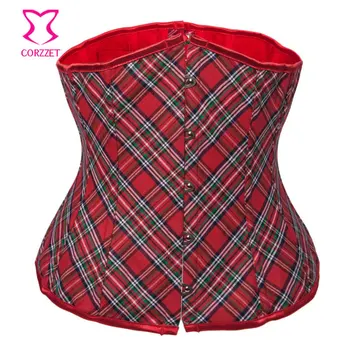Red Plaid School Girl Costume Burlesque Corset Underbust Corselet Sexy Waist Cincher Waist Corsets et Bustiers Korsett for Women
Red Plaid School Girl Costume Burlesque Corset Underbust Corselet Sexy Waist Cincher Waist Corsets et Bustiers Korsett for Women