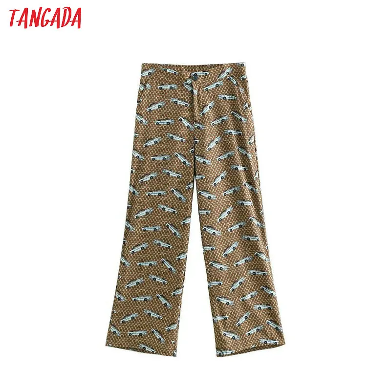 Tangada woman vintage cartoon print long pants fashion button retro female casual cozy trousers mujer BE305
Tangada woman vintage cartoon print long pants fashion button retro female casual cozy trousers mujer BE305