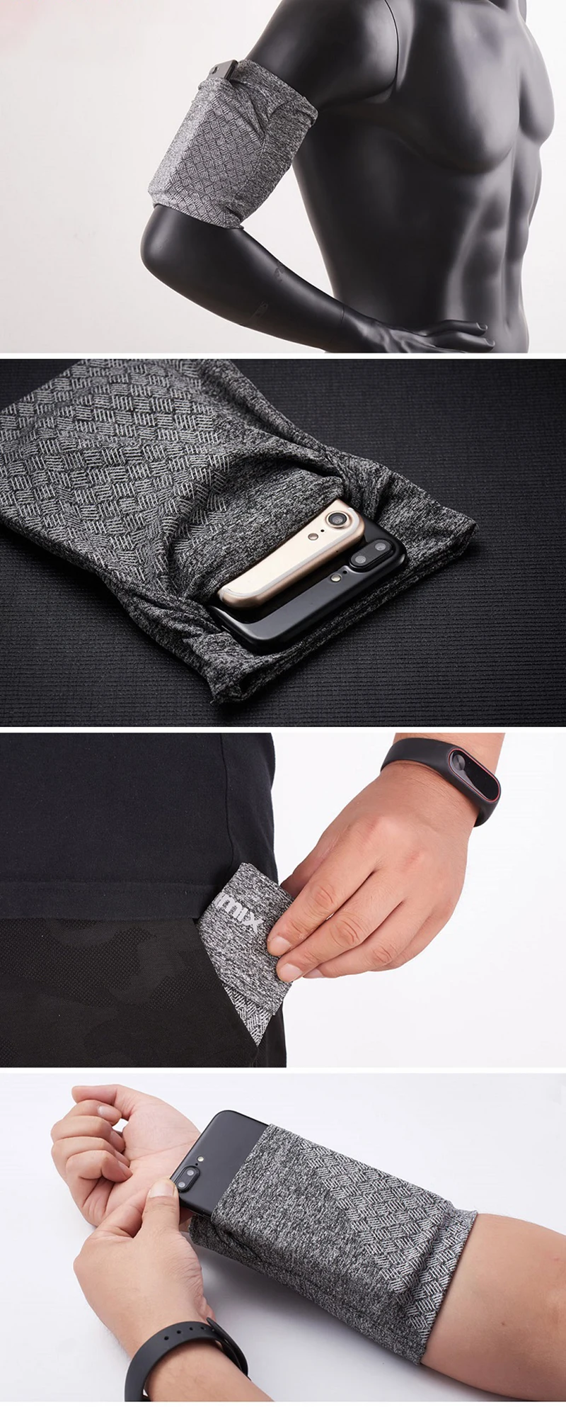 4Colors Running Arm Bag For Below 6.5inch Phone Sport Accessories Fitness Bag Arm Case Running Running Belt Gym Cell Phone Belt