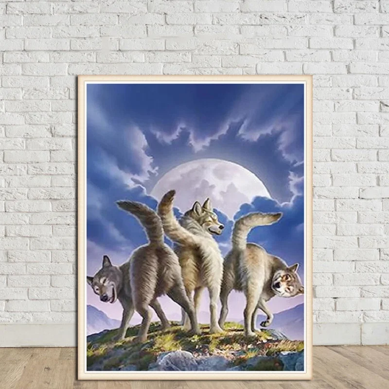 5D DIY Diamond Embroidery Wolf Full Round Diamond Painting Anmial Cross Stitch Diamond Crystal Wall Painting Gift
5D DIY Diamond Embroidery Wolf Full Round Diamond Painting Anmial Cross Stitch Diamond Crystal Wall Painting Gift