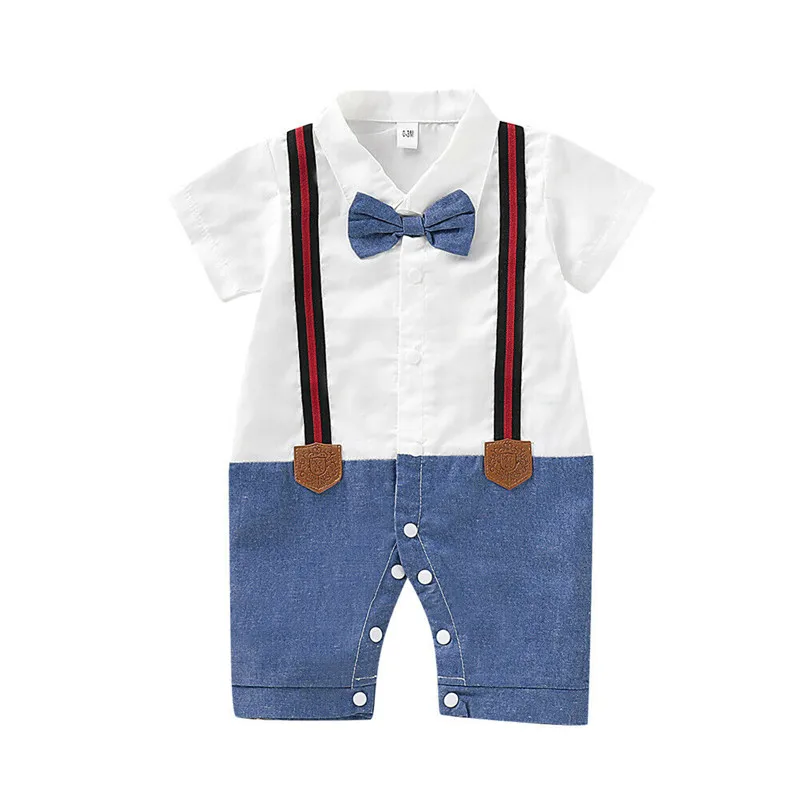 2019 Newborn Infant Kids Baby Boy Romper Summer Clothes Short Sleeve Bow Tie Outfits White Cotton Gentleman Costume Clothing
2019 Newborn Infant Kids Baby Boy Romper Summer Clothes Short Sleeve Bow Tie Outfits White Cotton Gentleman Costume Clothing