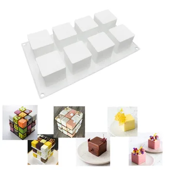 Baking Silicone Cake Mold Large 8 Square Cube Cake Mould Dessert Chocolate Mousse Mould
Baking Silicone Cake Mold Large 8 Square Cube Cake Mould Dessert Chocolate Mousse Mould