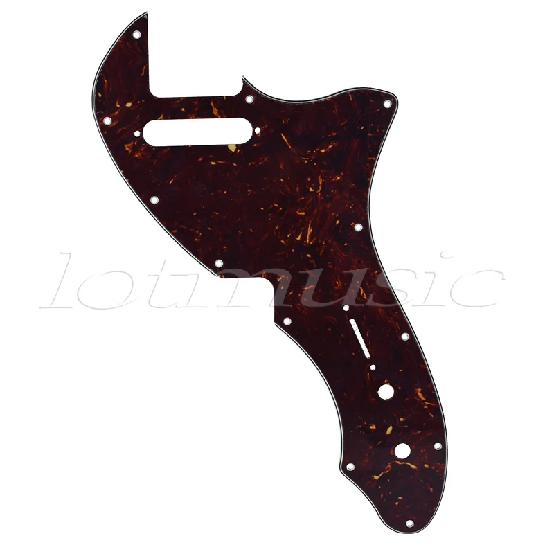 

Electric Guitar Pickguard for 69 Telecaster Tele Thinline Style Scratch Plate Parts Replacement 3 Ply Dark Brown