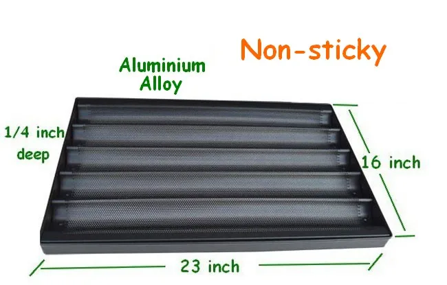 Subway style 5 Molds French Bread Baking Mold Non-Stick Perforated Baking Mat Silicone Baguette Pan Sub Rolls Baking Pan
Subway style 5 Molds French Bread Baking Mold Non-Stick Perforated Baking Mat Silicone Baguette Pan Sub Rolls Baking Pan
