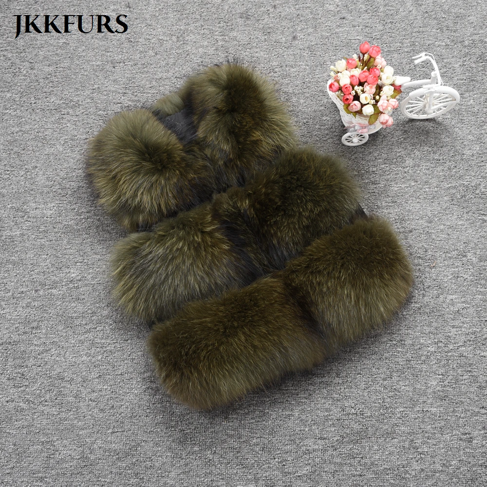 JKKFURS 2019 Fashion Style Women Real Raccoon Fur Vest Winter Thick Warm Fashion Gilet Waistcoat New 3 Rows S1150B
JKKFURS 2019 Fashion Style Women Real Raccoon Fur Vest Winter Thick Warm Fashion Gilet Waistcoat New 3 Rows S1150B