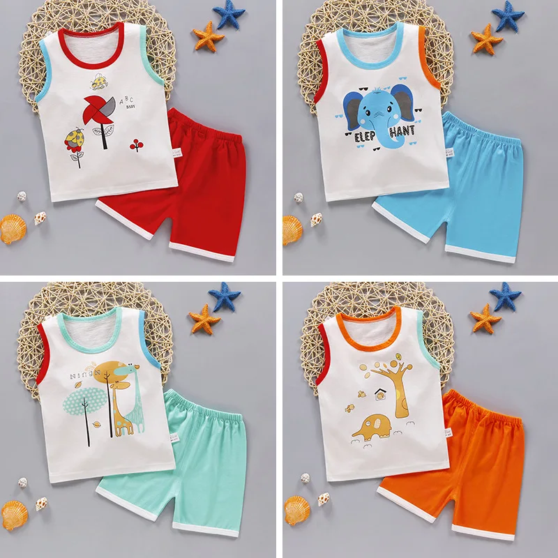 Children's Vest Suit Pure Cotton Girls' Korean Summer Children's Set Boys' Shorts Sleeveless Set
Children's Vest Suit Pure Cotton Girls' Korean Summer Children's Set Boys' Shorts Sleeveless Set