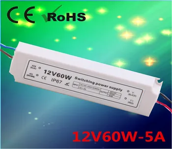Plastic case;12V/60W waterproof switch mode Power Supply;IP67 rated;AC90-264V input;DC12V output
Plastic case;12V/60W waterproof switch mode Power Supply;IP67 rated;AC90-264V input;DC12V output