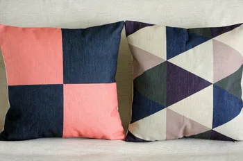 Vintage Cotton Linen Cushion Cover Pillow Case Home Decor Geometric Triangle Hot Pink Black Grey
Vintage Cotton Linen Cushion Cover Pillow Case Home Decor Geometric Triangle Hot Pink Black Grey