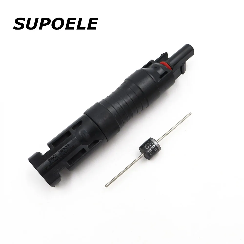 TUV Approval MC4 Connector with 15A Diodes 15SQ045 IP67 Waterproof Use for solar cell panel
TUV Approval MC4 Connector with 15A Diodes 15SQ045 IP67 Waterproof Use for solar cell panel