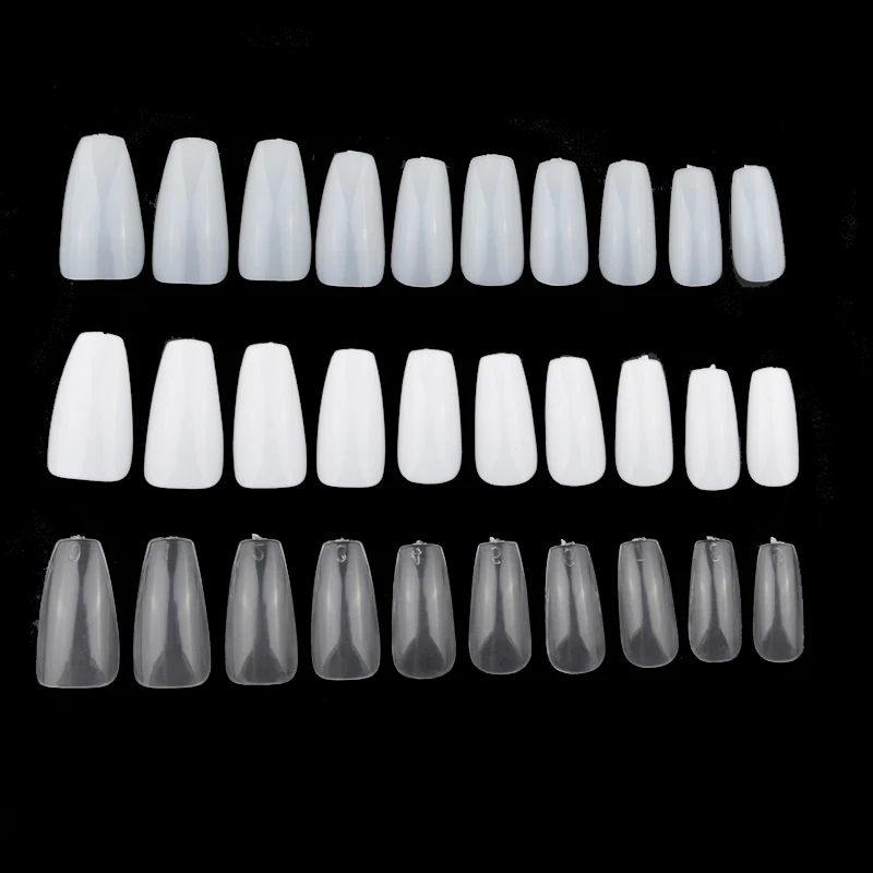 100Pcs/box Ballerina False Nails 3D Long Art Tips Coffin Shape Acrylic Full Cover Fake Artificial Plastic Manicure | Красота и