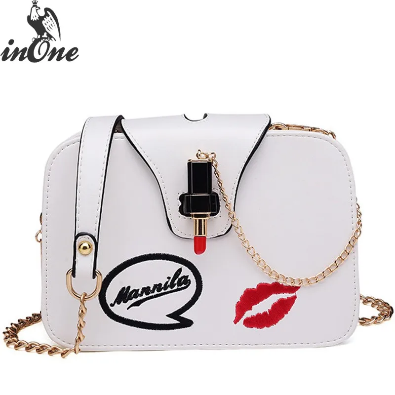 INONE Lipstick Lock with Lip Vegan Leather Crossbody Shoulder Messenger Bags For Women 2019 Bolsa Feminina Cymka Handbags Purse
INONE Lipstick Lock with Lip Vegan Leather Crossbody Shoulder Messenger Bags For Women 2019 Bolsa Feminina Cymka Handbags Purse