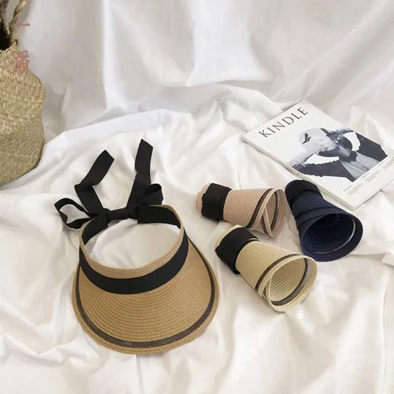 Sunhat Korean Empty Hat Female Summer Straw Hat Black Butterfly-knot Sunshade Portable Outdoor Travel Cap
Sunhat Korean Empty Hat Female Summer Straw Hat Black Butterfly-knot Sunshade Portable Outdoor Travel Cap