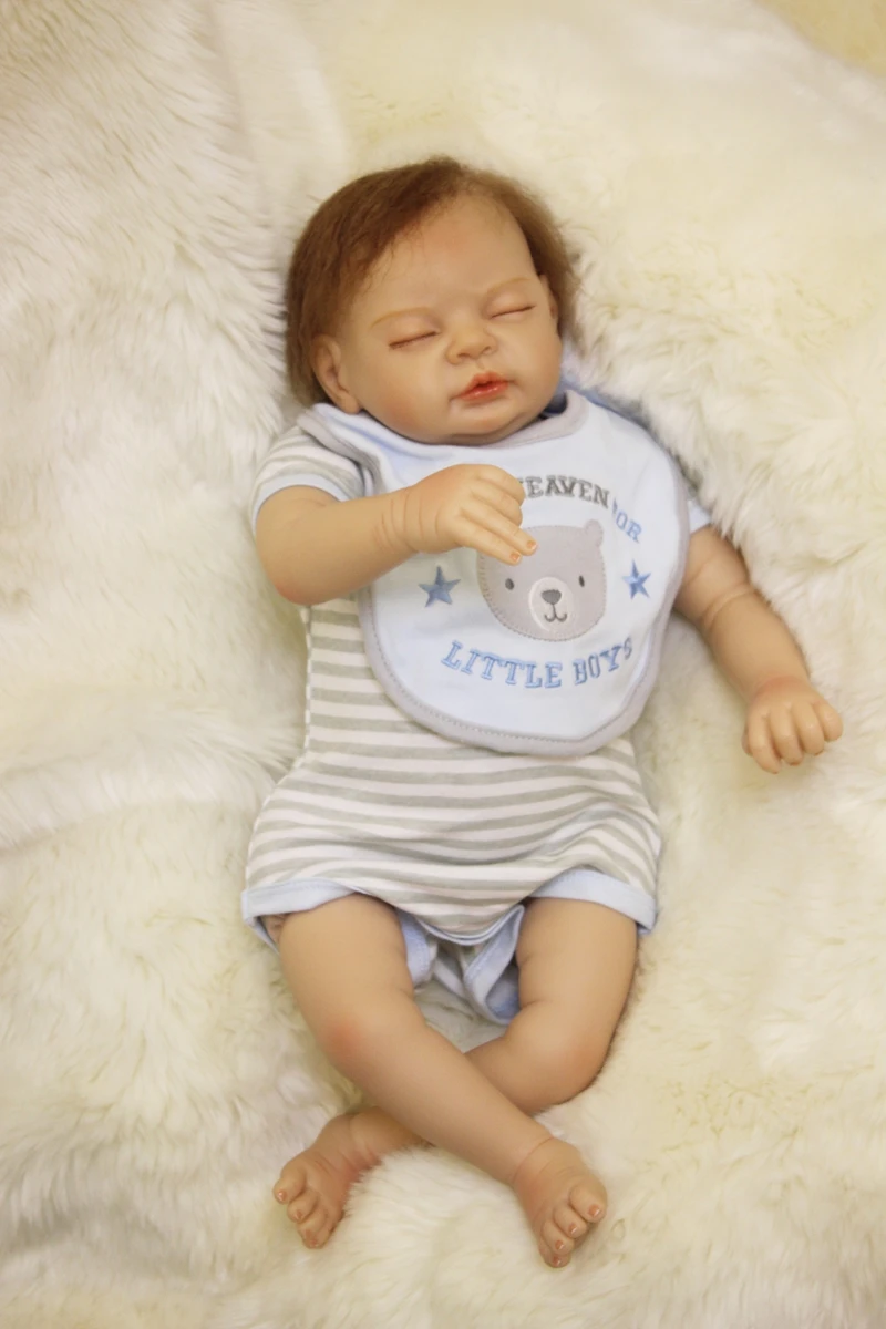 55cm Silicone Reborn Baby Doll Toys Lifelike 22inch Newborn Sleeping Boy Baby-Reborn Doll Kid Birthday Gift Play House Toy
55cm Silicone Reborn Baby Doll Toys Lifelike 22inch Newborn Sleeping Boy Baby-Reborn Doll Kid Birthday Gift Play House Toy