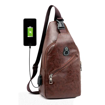 6PCS / LOT Chest Bag for Men Crossbody Shoulder Bag Men's USB charging Headphone plug Leather Messenger Bag bolsa de cintura
6PCS / LOT Chest Bag for Men Crossbody Shoulder Bag Men's USB charging Headphone plug Leather Messenger Bag bolsa de cintura