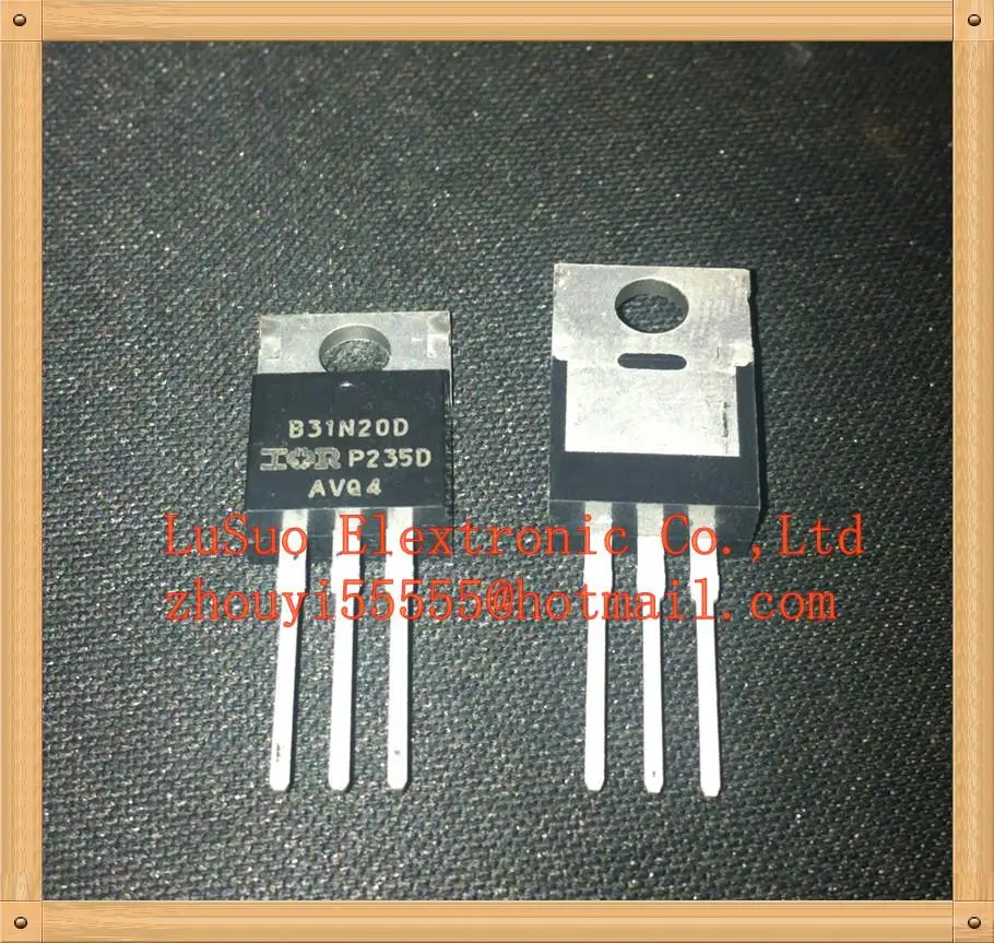 B31N20D IRFB31N20 FB31N20D TO220 IR Power MOSFET(Vdss=200V, Rds(on)max=0.082ohm, Id=31A)
B31N20D IRFB31N20 FB31N20D TO220 IR Power MOSFET(Vdss=200V, Rds(on)max=0.082ohm, Id=31A)
