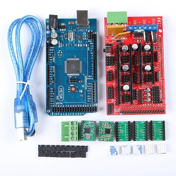 Mega 2560 R3 + 1pcs RAMPS 1.4 Controller + 5pcs A4988 Stepper Driver Module for 3D Printer Kit Reprap MendelPrusa Free Shipping
Mega 2560 R3 + 1pcs RAMPS 1.4 Controller + 5pcs A4988 Stepper Driver Module for 3D Printer Kit Reprap MendelPrusa Free Shipping