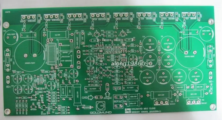 2 channel PCB board One pair F5 25W Class A Power amplifier bare PCB