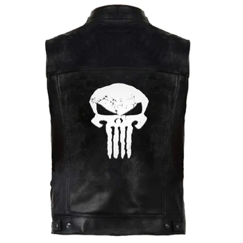 Skull Hip Hop PU Vest Men Leather Outerwear Vests Sleeveless Jackets Punk Rock Waistcoat Streetwear Hiphop Skeleton Gothic Coats
Skull Hip Hop PU Vest Men Leather Outerwear Vests Sleeveless Jackets Punk Rock Waistcoat Streetwear Hiphop Skeleton Gothic Coats
