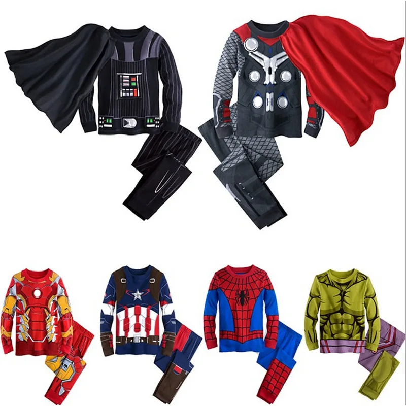 

Autumn cartoon Baby Boy Spiderman Pajama Sets Homewear Cuasual Kids Sleepwear Pajama sets for 12M-6Year old baby boy clothes