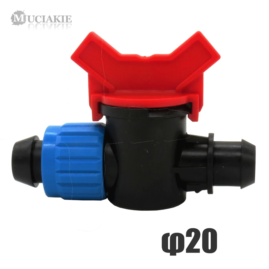 

MUCIAKIE 1PC 20mm Garden Pipe Tubing Valve Connector with Lock Garden Irrigation Fitting Valve Coupling Adaptor