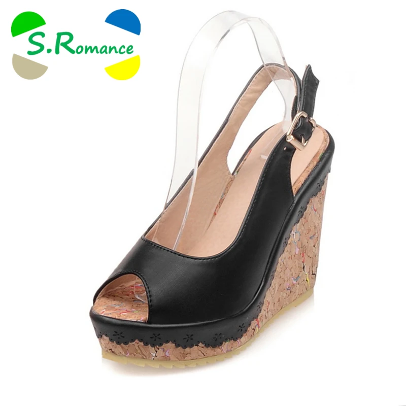 S.Romance Women Sandals Plus Size 32-43 Fashion Gladiator High Wedges Heel Lady Pumps Rubber Woman Shoes Black Beige Pink SS824
S.Romance Women Sandals Plus Size 32-43 Fashion Gladiator High Wedges Heel Lady Pumps Rubber Woman Shoes Black Beige Pink SS824