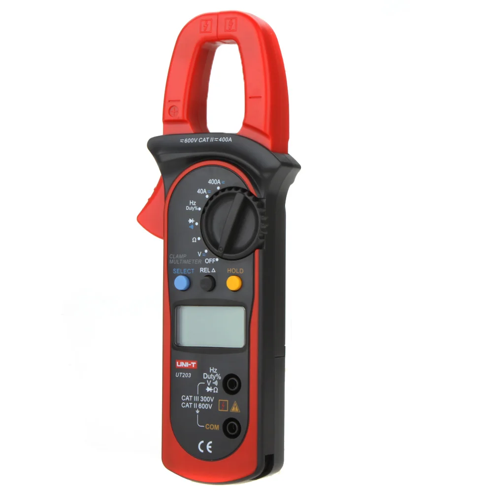 UT203 AC/DC Current Pliers Voltmeter Amperometric Clamp Meter Auto Range Digital Multimeter ESR Meter Diode Frequency Tester
UT203 AC/DC Current Pliers Voltmeter Amperometric Clamp Meter Auto Range Digital Multimeter ESR Meter Diode Frequency Tester