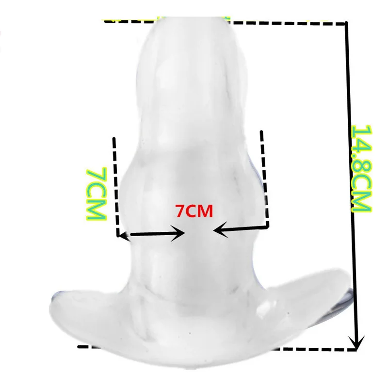 5pcs Transparent Anal Plug Silicone Hollow Penis Butt Plug Prostate Massager Adult Product Erotic Sex Toys For Women Men Gay Beginner