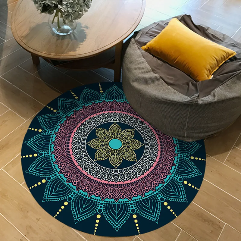 European Retro Ethnic Indian Bohemian Round Carpets for Living Room Anti Slip Floor Mat Parlor Persian Area Rugs Bedroom Tapis
European Retro Ethnic Indian Bohemian Round Carpets for Living Room Anti Slip Floor Mat Parlor Persian Area Rugs Bedroom Tapis
