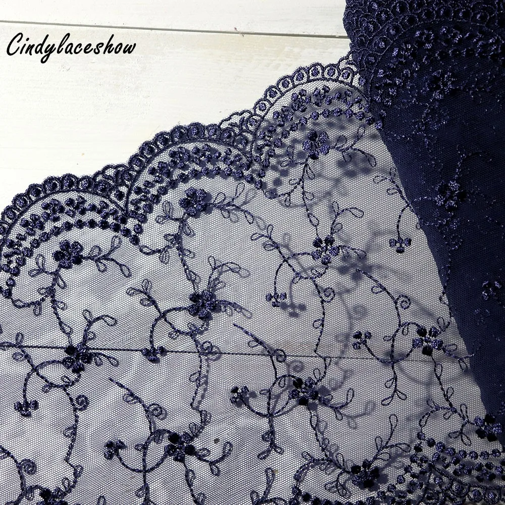 1 Yard 18cm wide DIY Clothes Accessories Navy Blue Lace Trim Tulle Flower Embroidered Mesh Lace Trims Sewing Lace Appliques DIY
1 Yard 18cm wide DIY Clothes Accessories Navy Blue Lace Trim Tulle Flower Embroidered Mesh Lace Trims Sewing Lace Appliques DIY