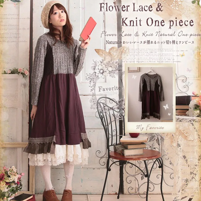 Spring Autumn Mori Girl Sweet Dress Women Clothing Fake Two Piece Patchwork Long Sleeved Female Vestido Cute Dresses A239
Spring Autumn Mori Girl Sweet Dress Women Clothing Fake Two Piece Patchwork Long Sleeved Female Vestido Cute Dresses A239