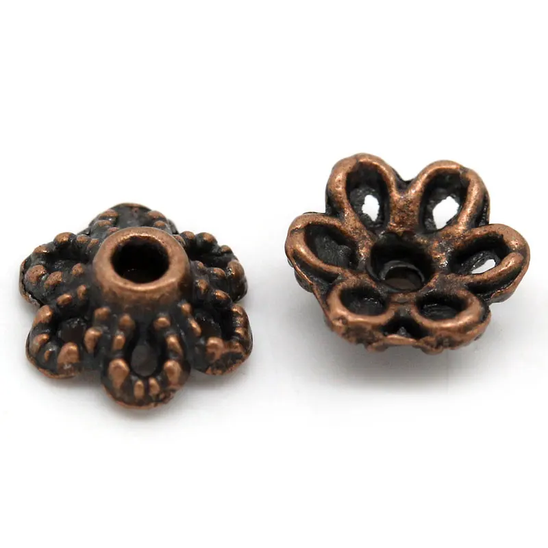 Бусины DoreenBeads из цинкового сплава медные колпачки в античном стиле (подходит для