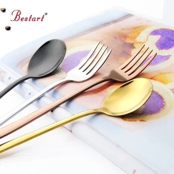 1set Korea Stainless Steel Dinnerware Gold Table Fork Black Dessert Fork Flat And Long Handle S poon Set Tablerware 
1set Korea Stainless Steel Dinnerware Gold Table Fork Black Dessert Fork Flat And Long Handle S poon Set Tablerware