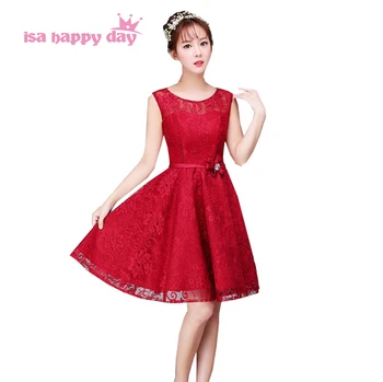 woman country modest lace wine short simple elegant knee length bridesmaid dreses brideamaid dresses for teens under $50 H3879
woman country modest lace wine short simple elegant knee length bridesmaid dreses brideamaid dresses for teens under $50 H3879