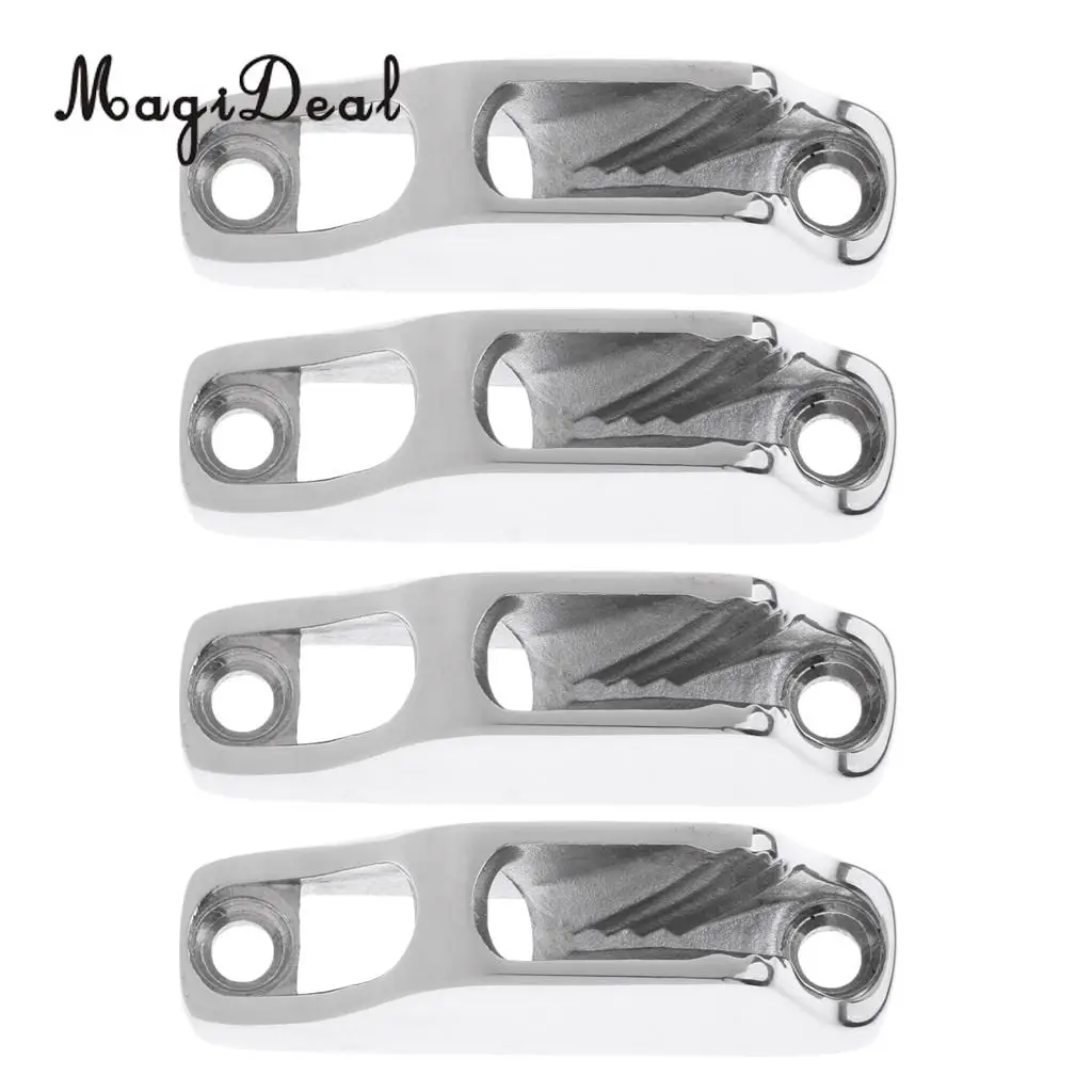 MagiDeal 4 Pieces 1/8 inch to 1/4 inch Rope Clam Fairlead Cleat for Sailing Boat Ship Stainless Steel
MagiDeal 4 Pieces 1/8 inch to 1/4 inch Rope Clam Fairlead Cleat for Sailing Boat Ship Stainless Steel